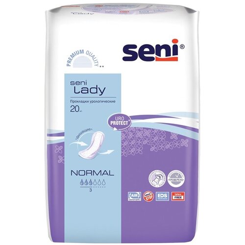 фотография Прокладки урологические женские SENI LADY normal 20 шт., купить за 450р