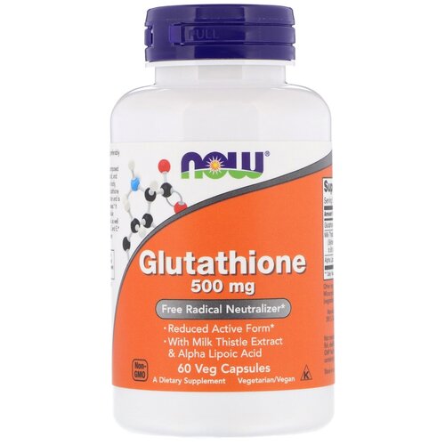 Now Foods Glutathione (Глутатион) 500 мг 60 капсул фото