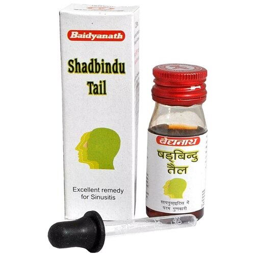 Масло Baidyanath Shadbindu Tail от насморка и гайморита, 25 г, 25 мл фото