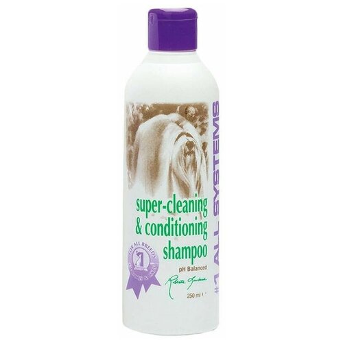 Шампунь -кондиционер #1 All Systems Super Cleaning&Conditioning Shampoo суперочищающий для кошек и собак , 250 мл , 272 г фото