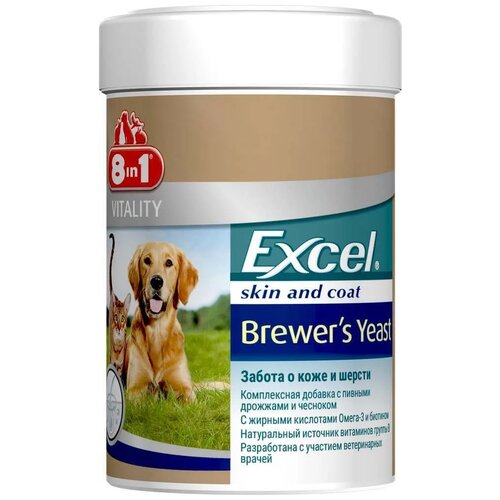 Кормовая добавка 8 In 1 Excel Brewer’s Yeast для кошек и собак , 1430 таб. фото