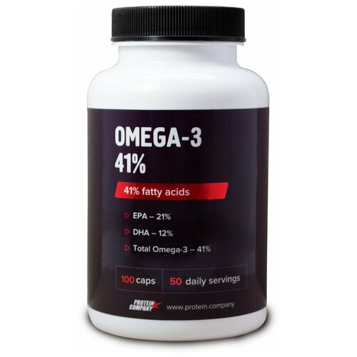 Капсулы PROTEIN.COMPANY Omega-3 Омега 3, 120 г, 250 мл, 100 шт. фото