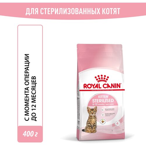 Корм для стерилизованных котят Royal Canin Kitten Sterilised (Киттен Стерилайзд) Корм сухой сбалансированный, 0,4 кг фото