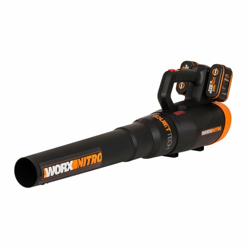 Воздуходувка аккумуляторная бесщеточная WORX WG581E, 40В, 4 Ач х2, двойное ЗУ 2x1A. фото