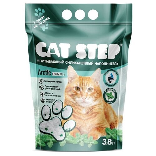 Впитывающий наполнитель Cat Step Arctic Fresh Mint, 3.8л, 1 шт. фото