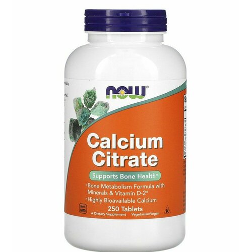 NOW FOODS Calcium Citrate (цитрат кальция) 250 таблеток (Now Foods) фото