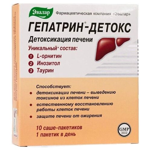 Гепатрин-детокс пор. саше, 100 г, 10 шт., манго фото