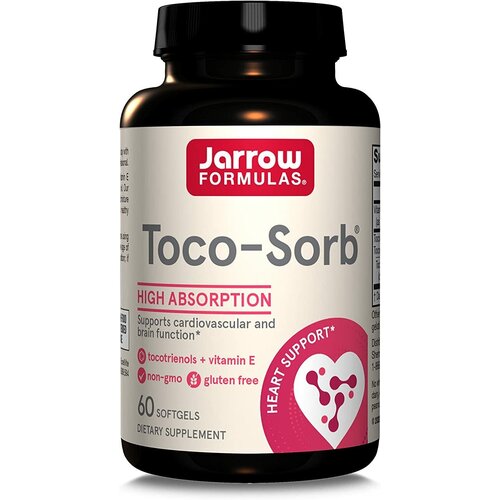 Jarrow Formulas, Toco-Sorb, смесь токотриенолов и витамина Е, 60 мягких таблеток фото