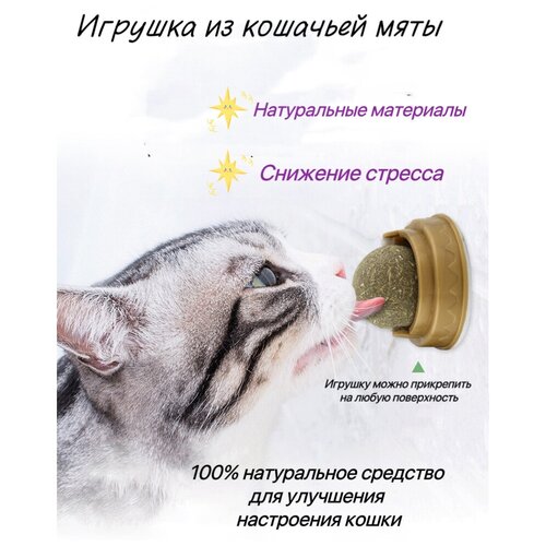 Игрушка для кошек из натуральной кошачьей мяты шарик/Мятный мячик/Шар из кошачьей мяты фото