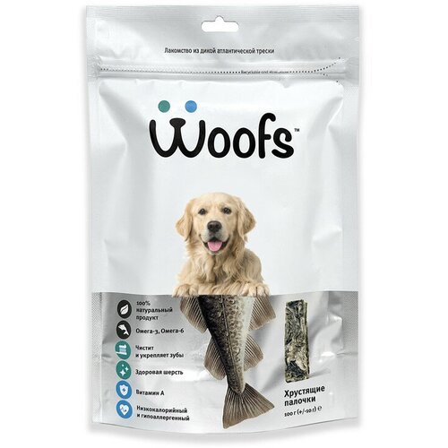 Рыбное лакомство Woofs для собак, сушеное, 