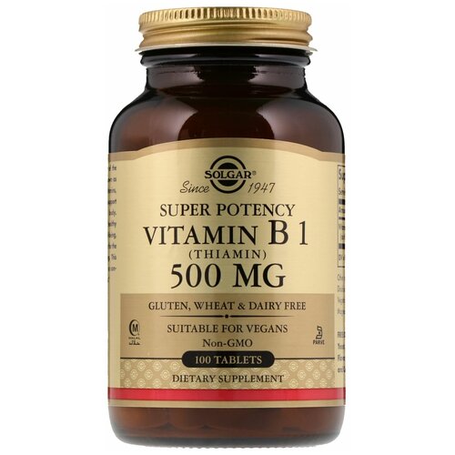 Витамин B Solgar Vitamin B1 (Thiamin) 500 mg 100 таб фото