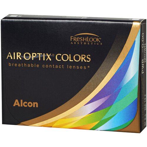 фотография Контактные линзы Alcon Air optix Colors, 2 шт., R 8,6, D -5,75, brilliant blue, купить за 1871р