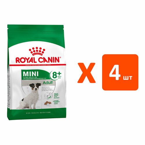 фотография ROYAL CANIN MINI ADULT 8+ для пожилых собак маленьких пород старше 8 лет (4 кг х 4 шт), купить за 12902р