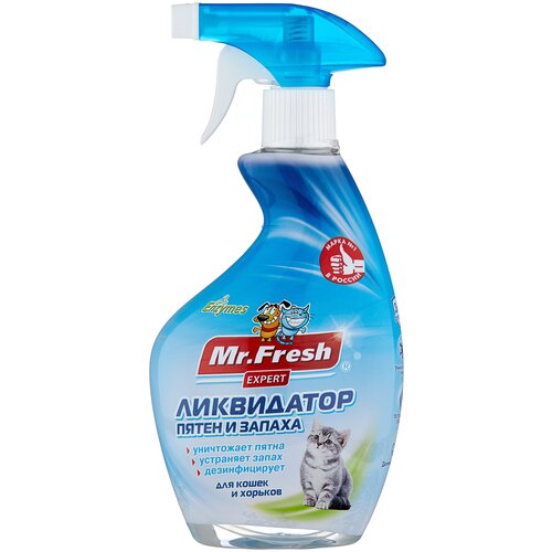 Ликвидатор запаха Mr. Fresh ликвидатор пятен и запаха для кошек и хорьков , 500 мл , 500 г фото