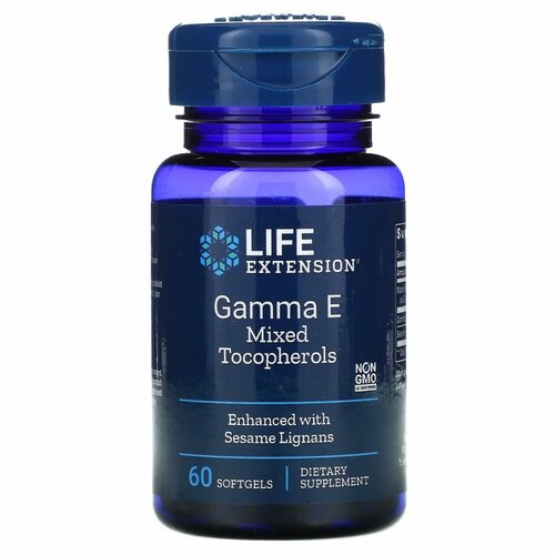 Life Extension Gamma E Mixed Tocopherols (Гамма-Е смешанные токоферолы) 60 гелевых капсул (Life Extension) фото