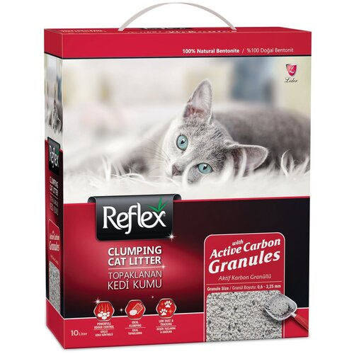 Комкующийся наполнитель Reflex Active Carbon Granules, 10л, 1 шт. фото