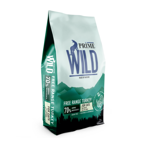 PRIME WILD GF FREE RANGE Сухой корм для котят и кошек, индейка, 2 кг фото