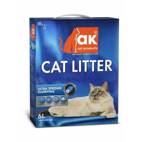 Наполнитель для кошачьих туалетов AK Cat Ultra Strong комкующийся бентонит без запаха 5,5 кг 6 л фото