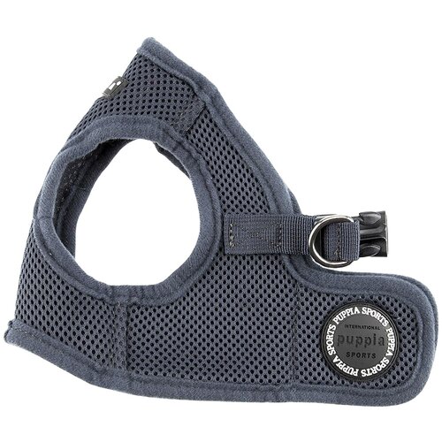 Шлейка Puppia Soft vest harness B, обхват шеи 19  см, серый, XS фото