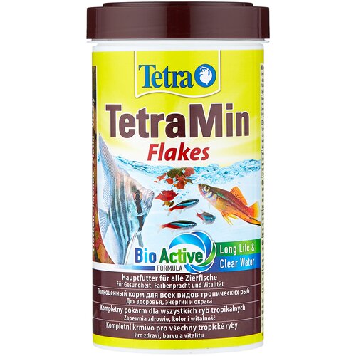 Сухой корм  для  рыб, ракообразных Tetra TetraMin flakes, 500 мл, 100 г фото