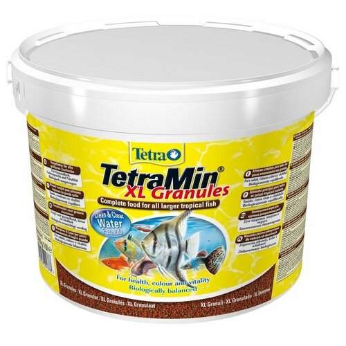 Сухой корм  для  рыб, рептилий, ракообразных Tetra TetraMin XL Granules, 10 л, 3.7 кг фото