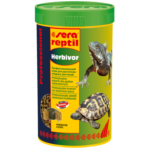 Сухой корм  для  рыб, рептилий Sera Reptil Professional Herbivor, 1 л, 330 г фото