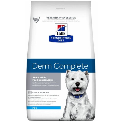 фотография Сухой корм для собак Hill's Prescription Diet Derm Complete Mini 1 уп. х 1 шт. х 1000 г (для мелких пород), купить за 4000р