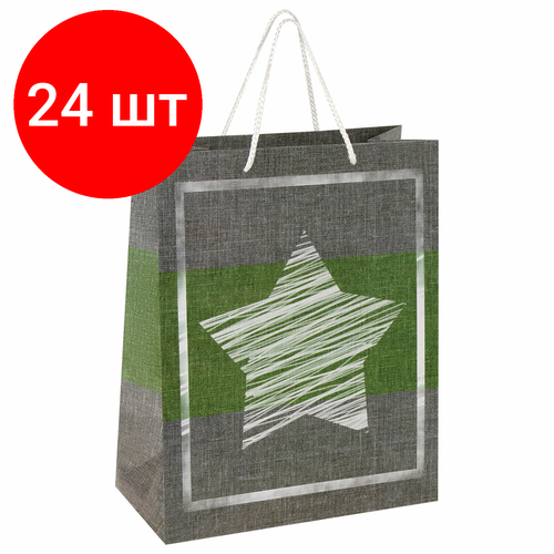 Комплект 24 шт, Пакет подарочный 26x12.7x32.4 см, золотая сказка 