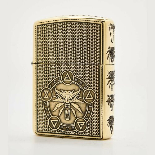 Зажигалка бензиновая Zippo Armor с гравировкой Ведьмак фото