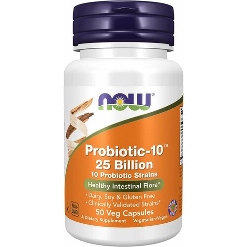 NOW Probiotic-10 25 Billion 50 капс / Нау Пробиотик-10 25 млрд 50 каапс фото