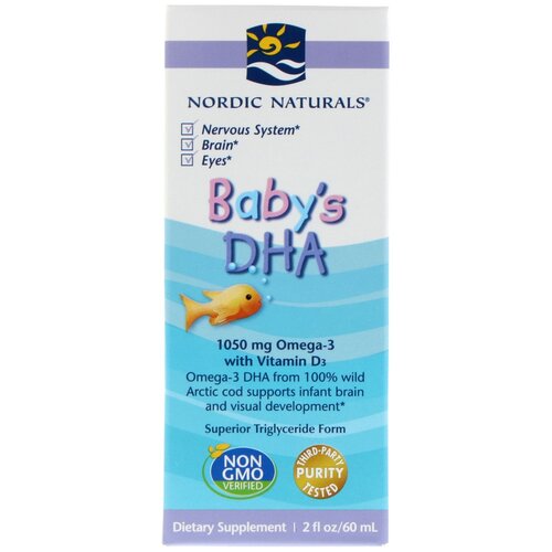 Капли Nordic Naturals Baby's DHA, 230 г, 60 мл фото