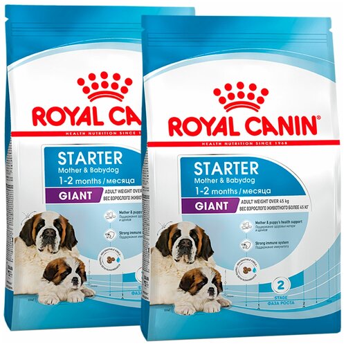 ROYAL CANIN GIANT STARTER для щенков крупных пород до 2 месяцев, беременных и кормящих сук (15 + 15 кг) фото