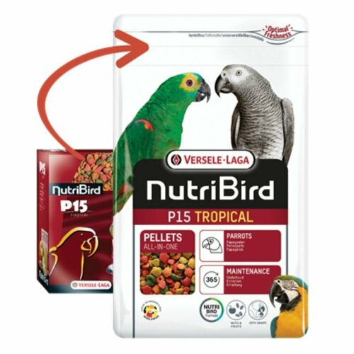 Гранулированный корм для тропических попугаев Versele Laga Nutr bird P15 , 1 кг фото