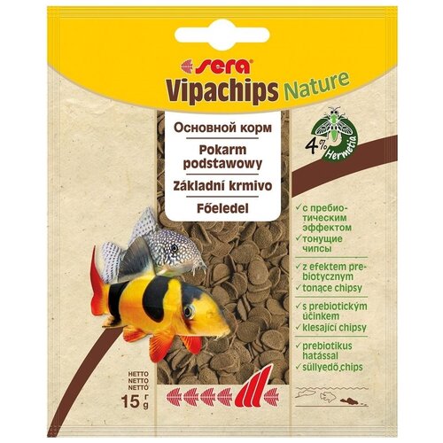 Сухой корм  для  рыб, ракообразных Sera Vipachips Natural, 10 мл, 15 г фото