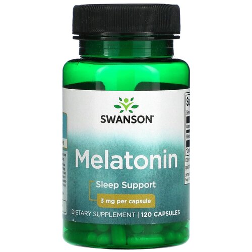 Капсулы SWANSON Melatonin, 100 г, 3 мг, 120 шт. фото