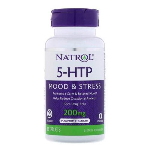 фотография Таблетки Natrol 5-HTP Time Release, 200 мг, 30 шт., купить за 3829р