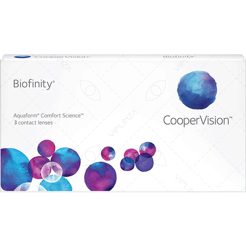 Контактные линзы CooperVision Biofinity, 3 шт., R 8,6, D -6,5, AХ: 10, 1 уп. фото