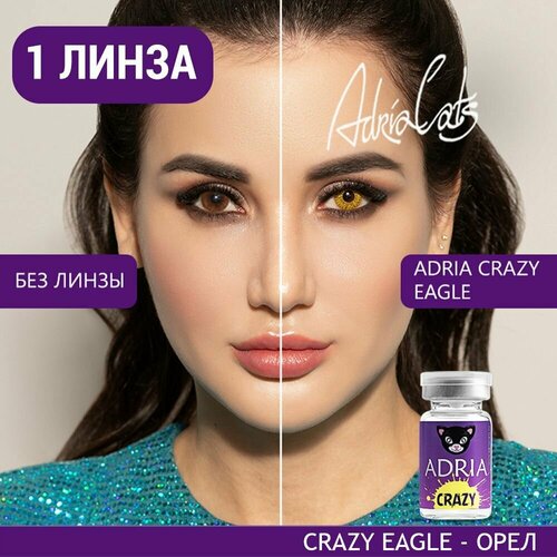 Контактные линзы ADRIA Crazy, 1 шт., R 8,6, D 0, eagle, 1 уп. фото