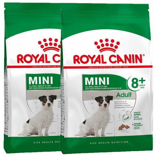 фотография ROYAL CANIN MINI ADULT 8+ для пожилых собак маленьких пород старше 8 лет (4 + 4 кг), купить за 6585р