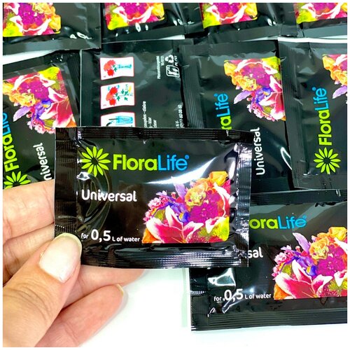 Универсальная подкормка Floralife Clear Флора лайф - 30 шт по 5 гр / Удобрение для срезанных цветов фото