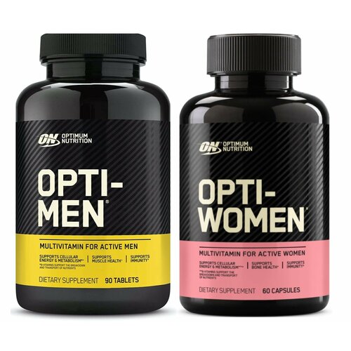 Витаминный комплекс OPTIMUM NUTRITION OPTI - MEN 90 tablets & WOMEN 60 capsules 90, 60, Нейтральный фото