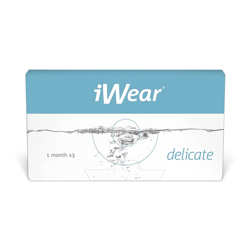 Контактные линзы iWear Delicate, 3 шт., R 8,6, D -4,25 фото