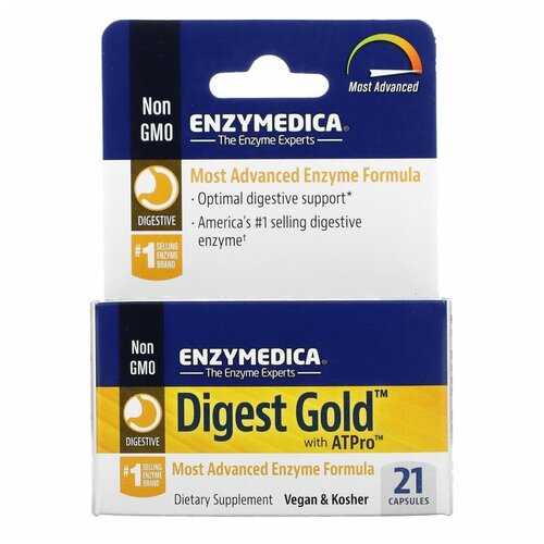 Enzymedica, Digest Gold с ATPro, добавка с пищеварительными ферментами, 21 капсула фото