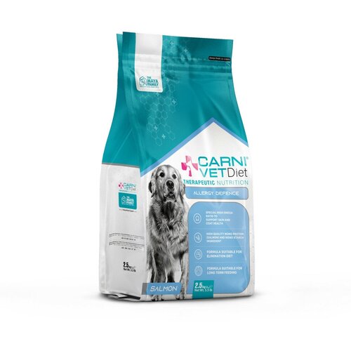 фотография CARNI Vet Diet Dog Allergy Defense диетический сухой корм для собак при аллергии, здоровая кожа и шерсть, с лососем - 2,5 кг, купить за 4600р