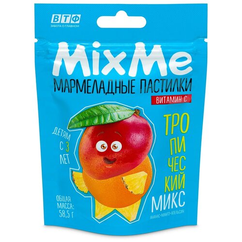 ВТФ MixMe Витамин С мармелад фруктовый микс (манго, апельсин, ананас), 58,5 г. фото