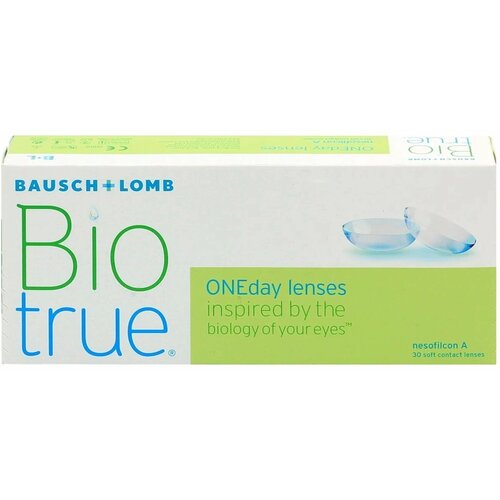 Контактные линзы Bausch & Lomb Biotrue ONEday, 30 шт., R 8,6, D -0,75, 1 уп. фото