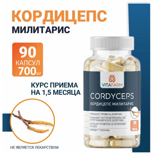 Кордицепс милитарис (Cordyceps militaris) капсулы 90 шт/ 700 мг фото