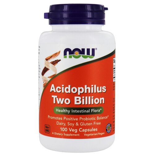 фотография Капсулы NOW Acidophilus Two Billion, 340 г, 100 шт., купить за 1280р