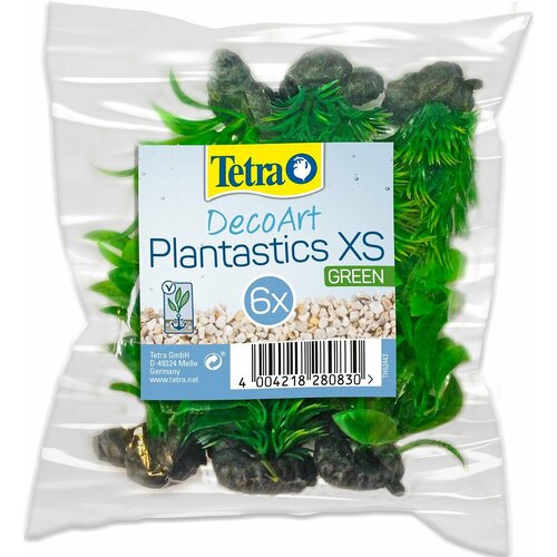 Растение для аквариума пластиковое мини зеленое Tetra DecoArt Plant XS Green Refill 6 см уп. 6 шт (1 уп) фото