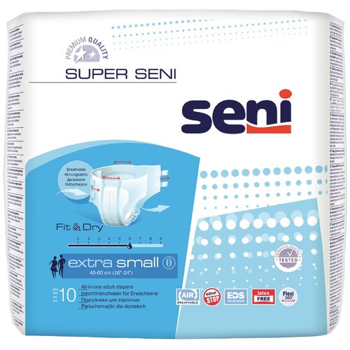 Подгузники для взрослых Super Seni extra small (обхват 40-60 см) 10 шт. фото